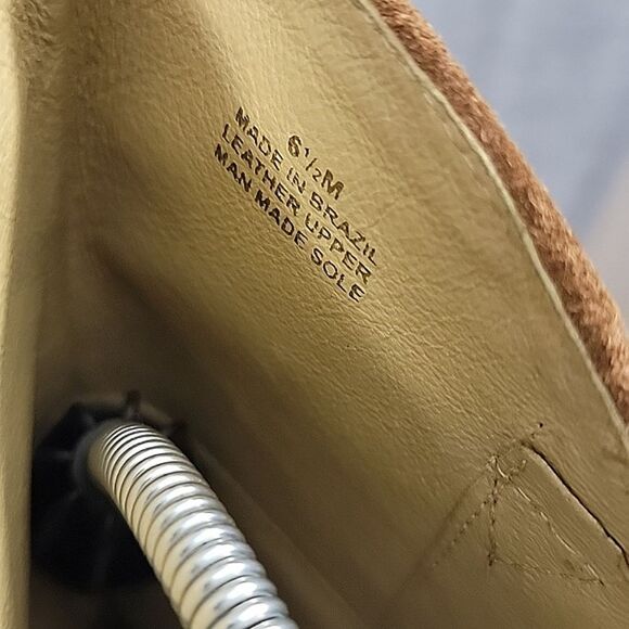 Michael Kors Tall Brown Suede Leather Strappy Wedge Heeled Slouch Boots SZ  6.5 - Picture 5 of 13